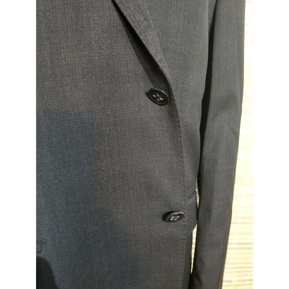 JHANE BARNES 44R MENSWEAR MEN'S SPORT COAT BESPOKE BLACK 100% WOOL 2-BUTTON B371 - Picture 3 of 8